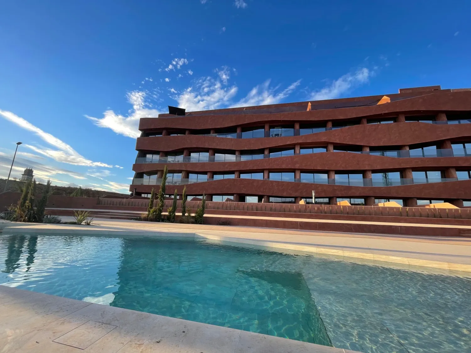 Vista exterior de Estudi de lloguer en  Murcia Capital amb Aire condicionat, Calefacció i Piscina