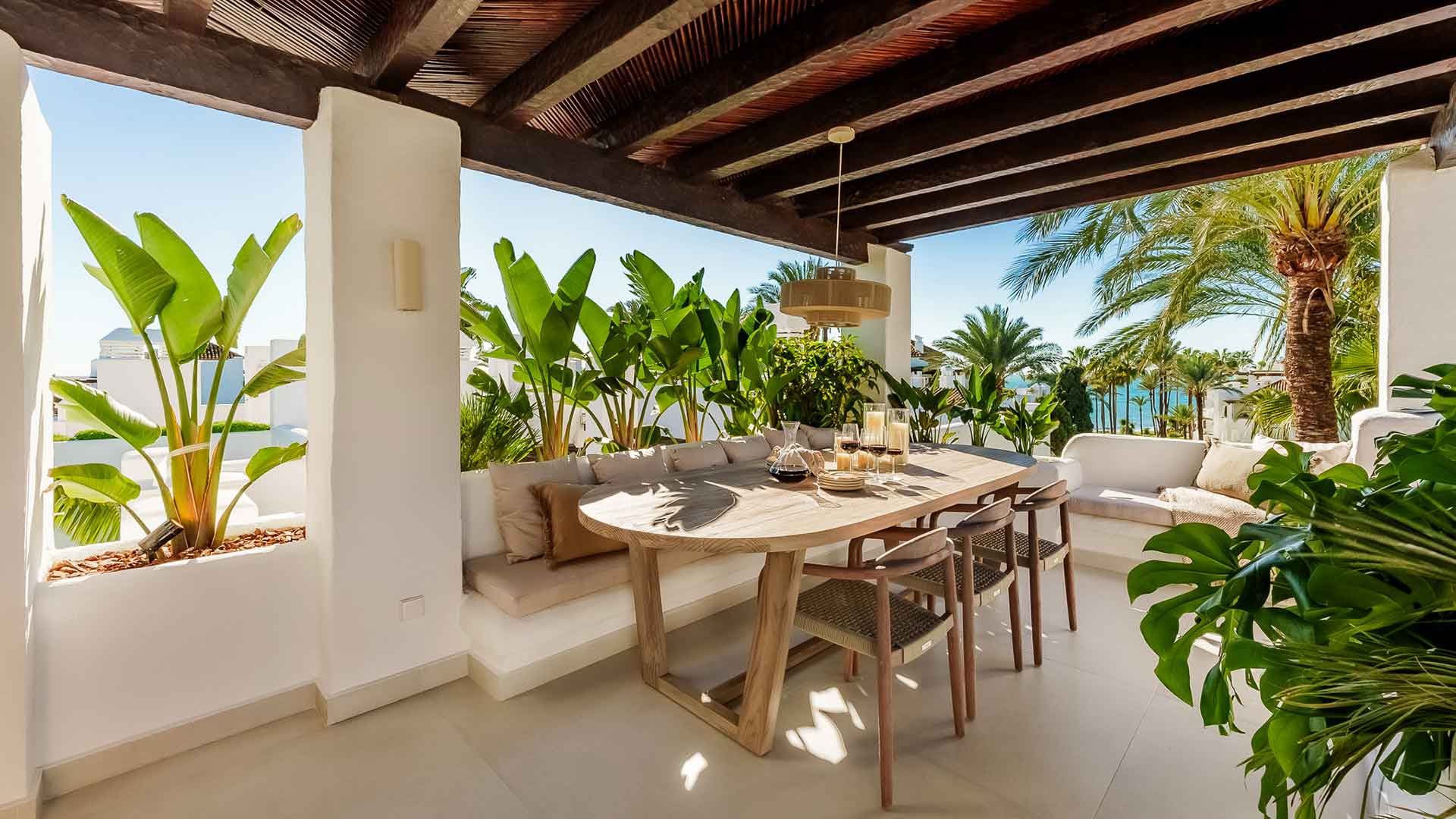 Terrace of Attic for sale in Estepona  with Air Conditioner, Terrace and Swimming Pool