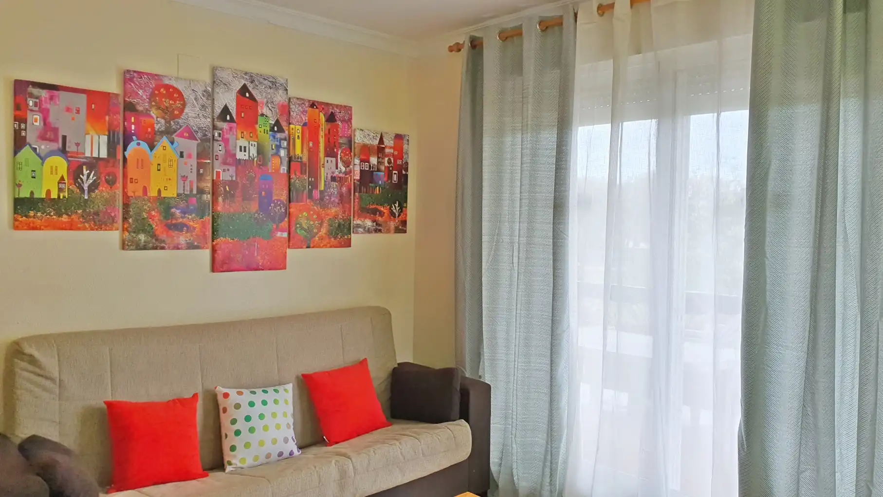 Sala de estar de Apartamento de alquiler en Xeraco con Aire acondicionado, Calefacción y Terraza