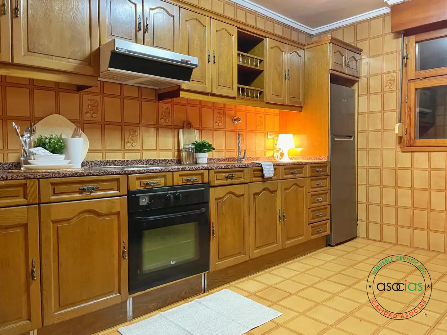 Kitchen of Flat for sale in Gijón   with Heating, Private garden and Parquet flooring