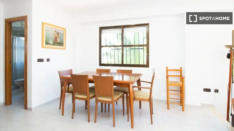 Dining room of Flat for rent in Sueca  with Air Conditioner, Heating and Furnished