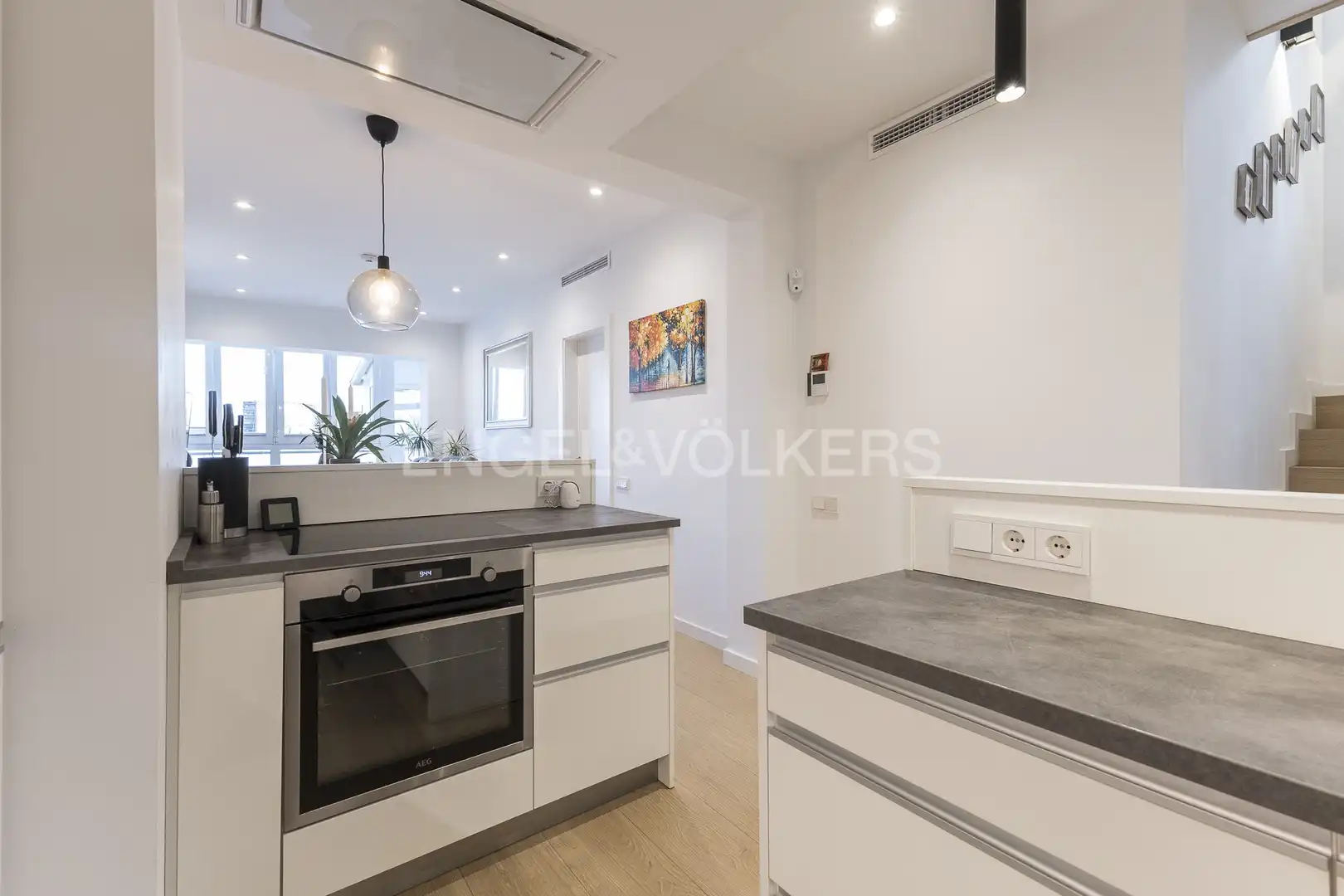 Cocina de Ático de alquiler en Eixample