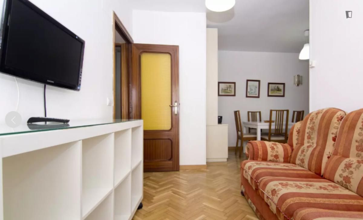 Living room of Apartment to rent in  Madrid Capital  with Air Conditioner, Heating and Furnished