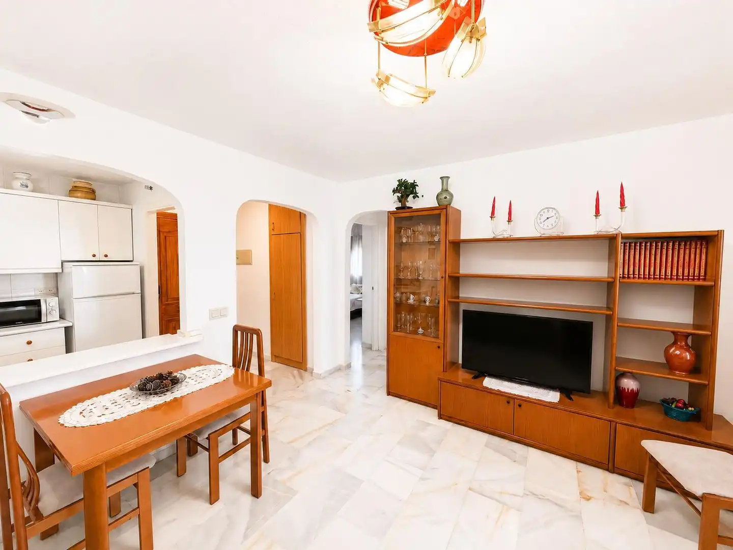 Living room of Flat for sale in Benalmádena  with Air Conditioner, Terrace and Furnished