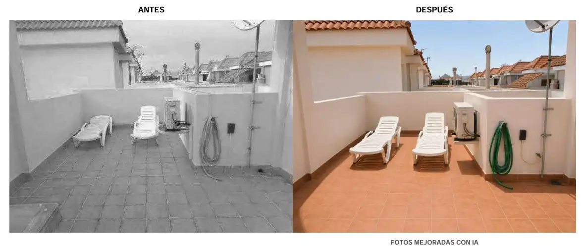Terrassa de Casa adosada en venda en Roquetas de Mar amb Terrassa, Traster i Moblat
