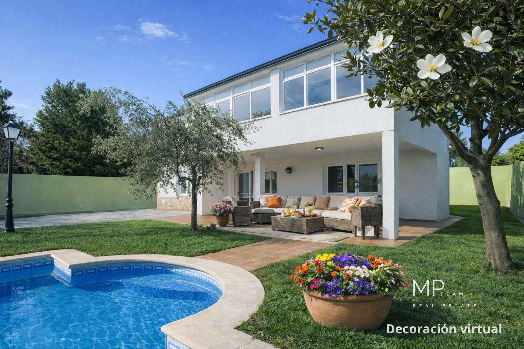 Terrassa de Casa o xalet en venda en Galapagar amb Piscina