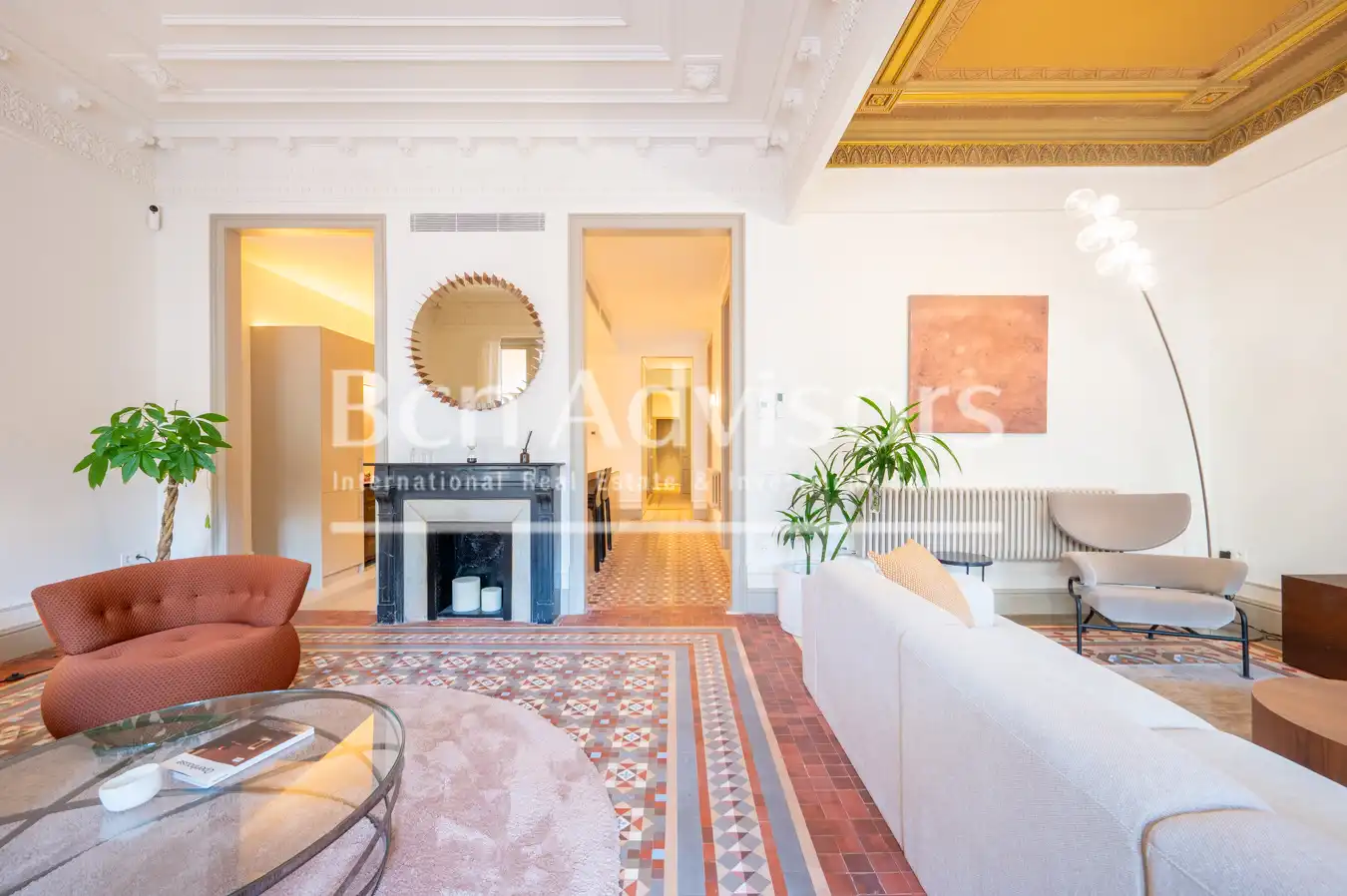 Sala de estar de Piso en venta en Barcelona con Aire acondicionado, Calefacción y Parquet