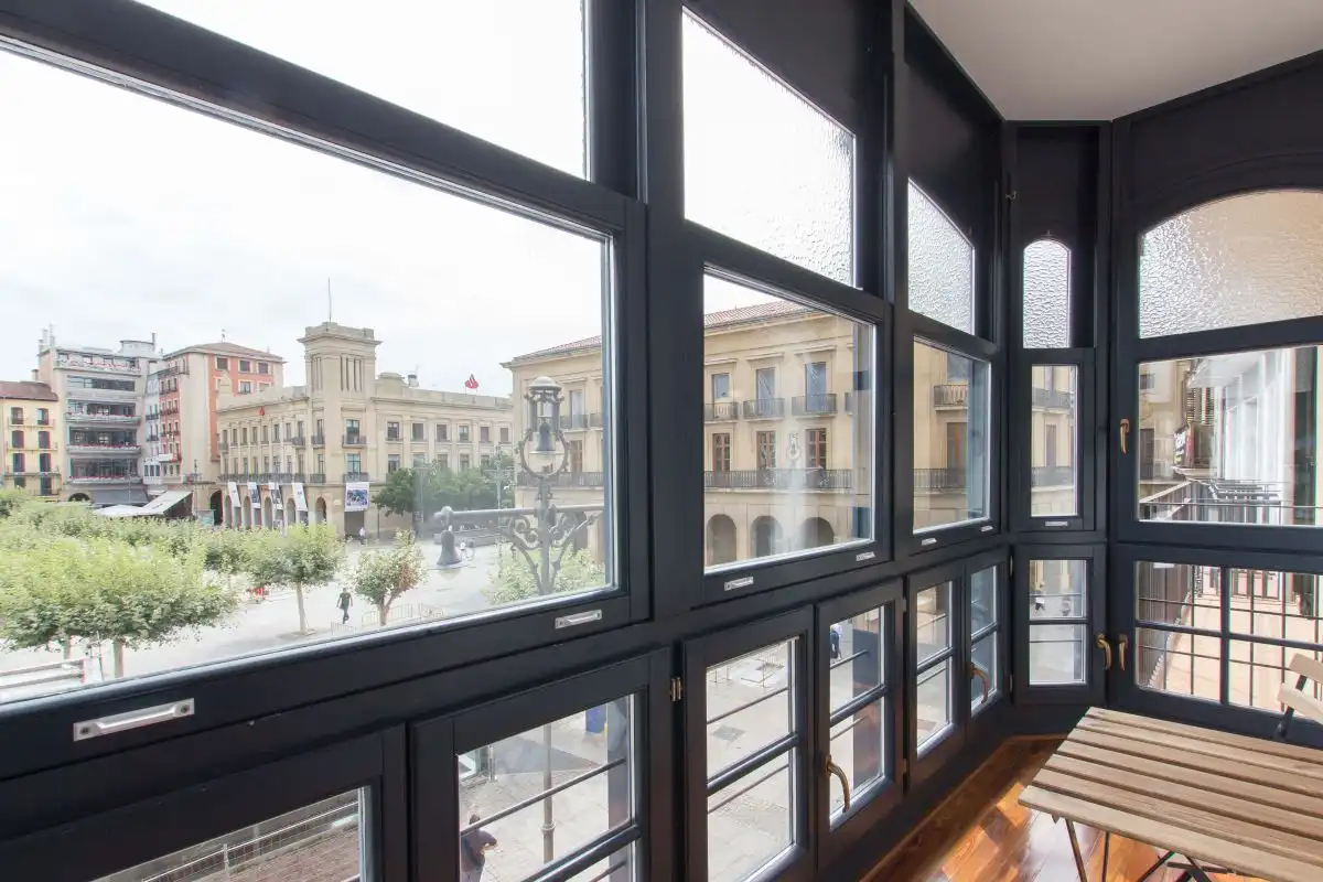 Exterior view of Flat for sale in  Pamplona / Iruña  with Heating and Balcony