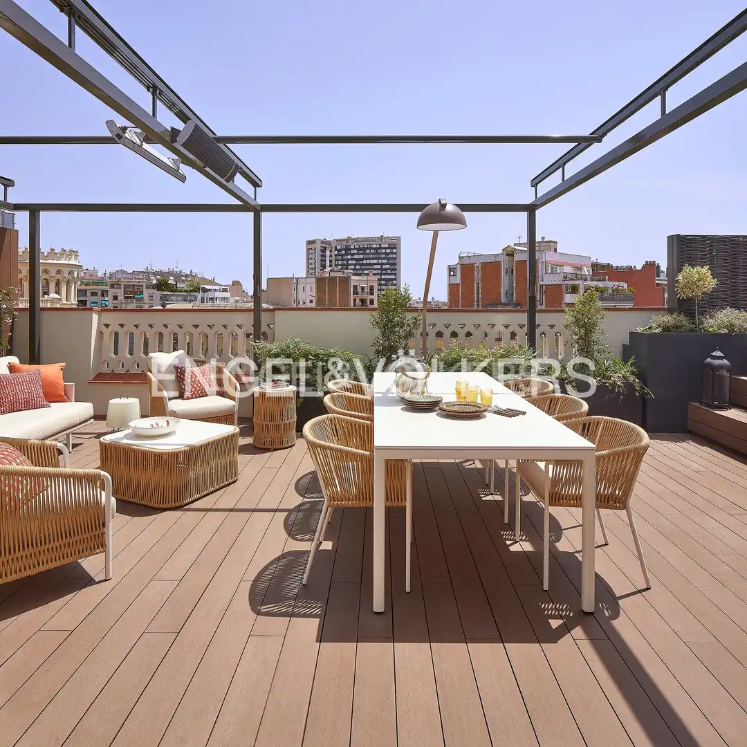 Terrace of Attic for sale in Barcelona  with Air Conditioner, Heating and Parquet flooring