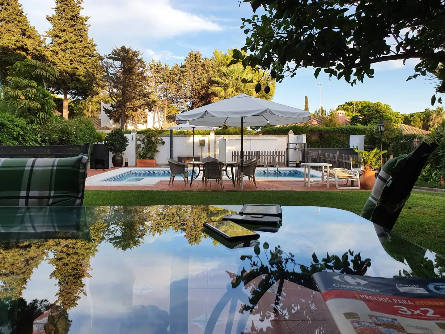 Swimming pool of Detached homes for sale in El Puerto de Santa María  with Air Conditioner, Private garden and Storage room