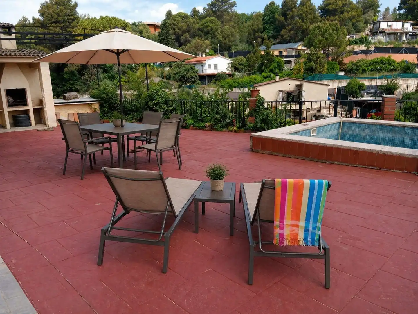 Terrassa de Casa o xalet en venda en Rubí amb Aire condicionat, Jardí privat i Terrassa
