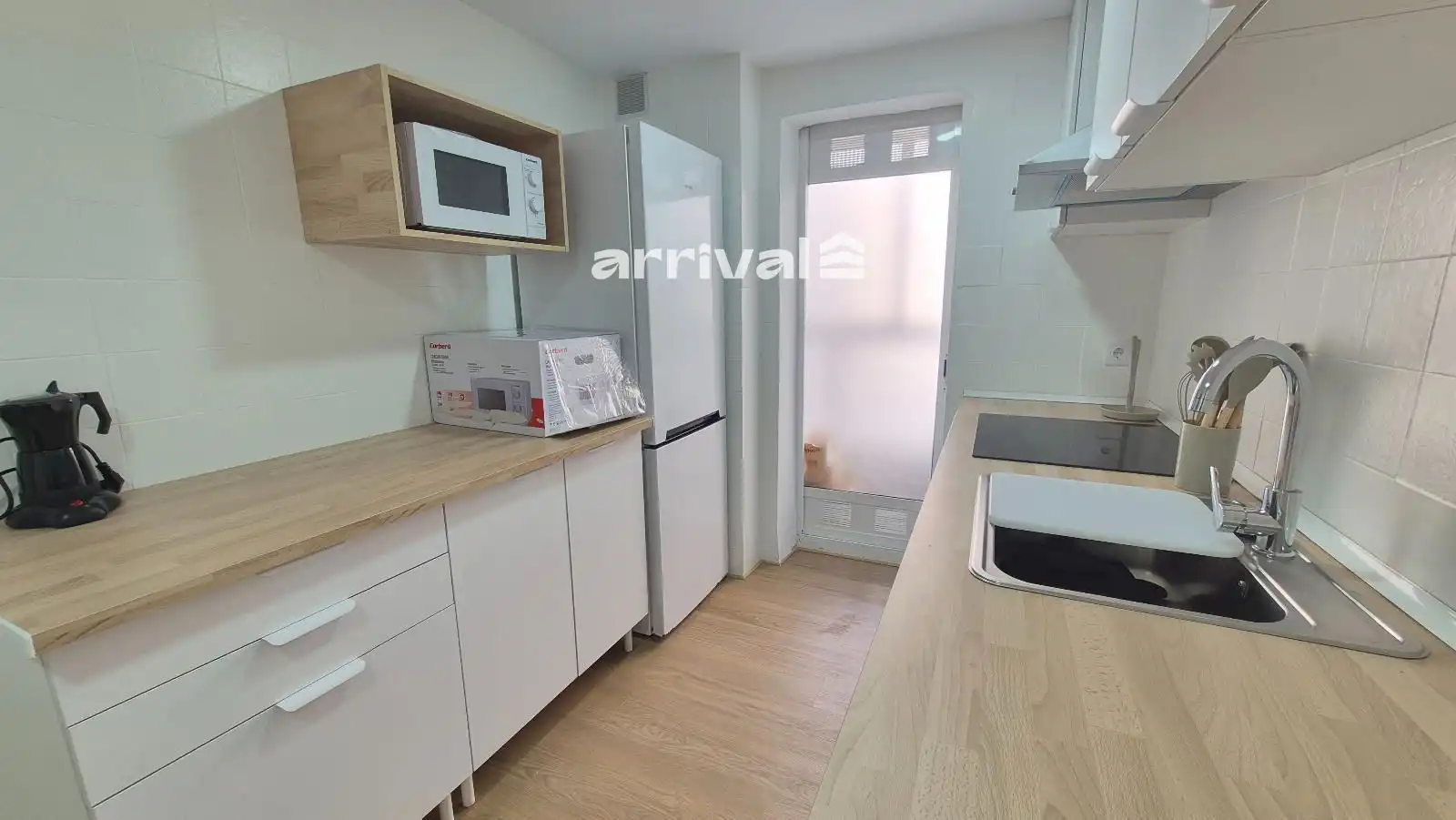 Küche von Wohnung zur untervermieten in Valencia mit Heizung, Terrasse und Möbliert