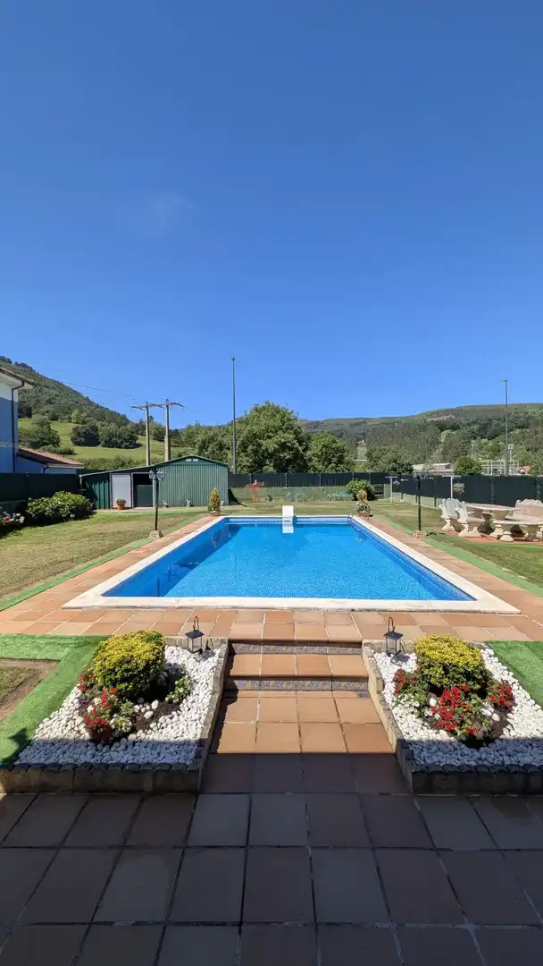Swimming pool of Houses for sale in Los Corrales de Buelna   with Heating, Private garden and Terrace
