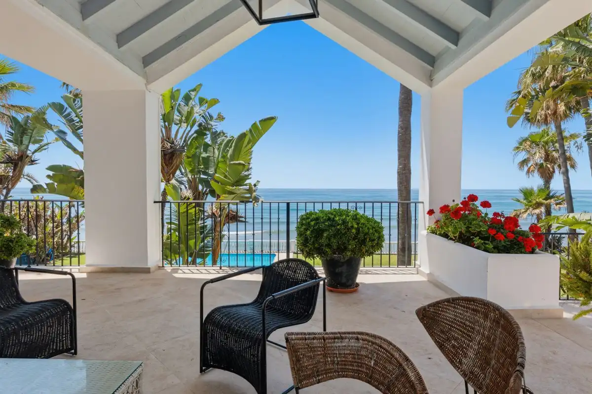 Terrassa de Casa o xalet de lloguer en Estepona amb Aire condicionat, Jardí privat i Terrassa