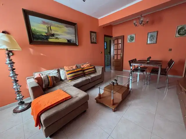Living room of Flat for rent in Ferrol  with Parquet flooring, Furnished and Oven