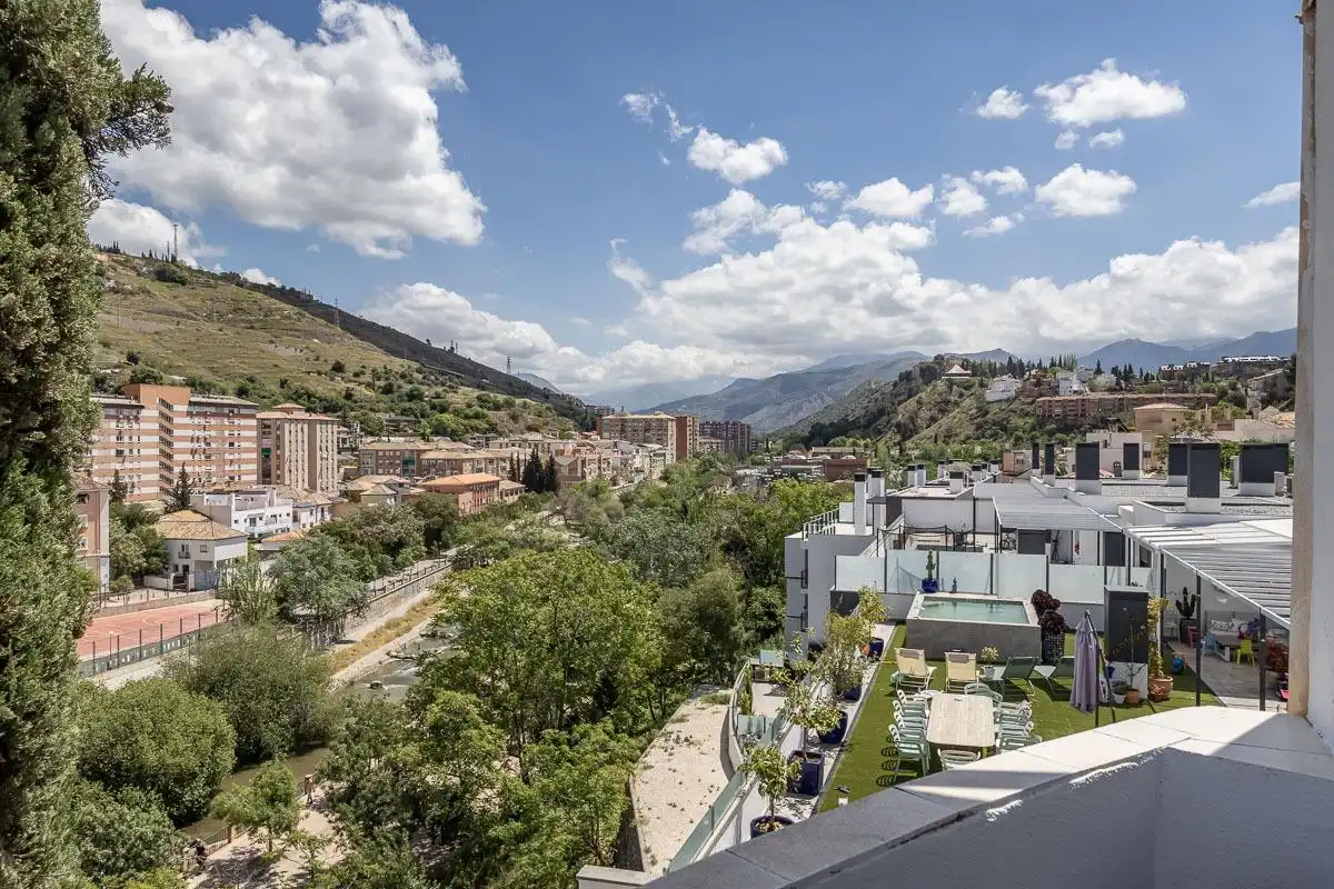 Exterior view of Houses for sale in  Granada Capital  with Air Conditioner, Terrace and Storage room