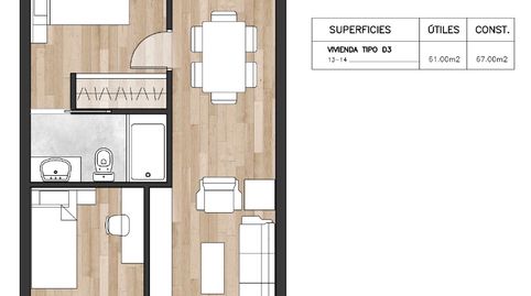 Foto 3 de Apartamento en venta en Paseo Circunvalación, 80, Santa Teresa - Vereda, Albacete Capital