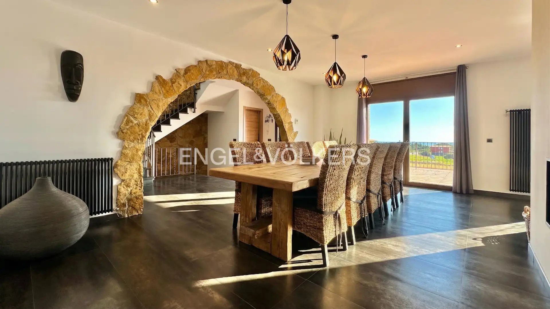 Dining room of Houses for sale in Vilanova d'Escornalbou  with Air Conditioner, Heating and Private garden