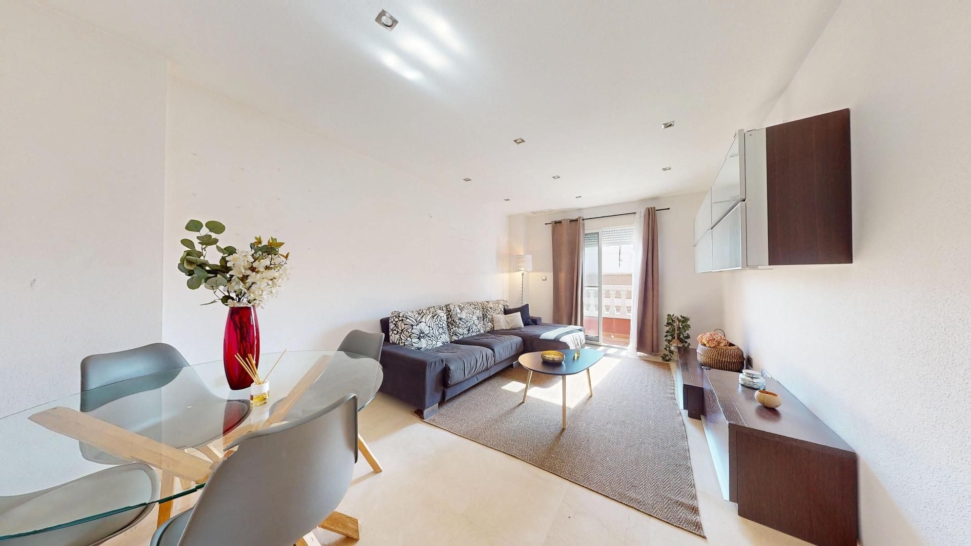 Sala d'estar de Pis en venda en Elche / Elx amb Aire condicionat, Terrassa i Balcó