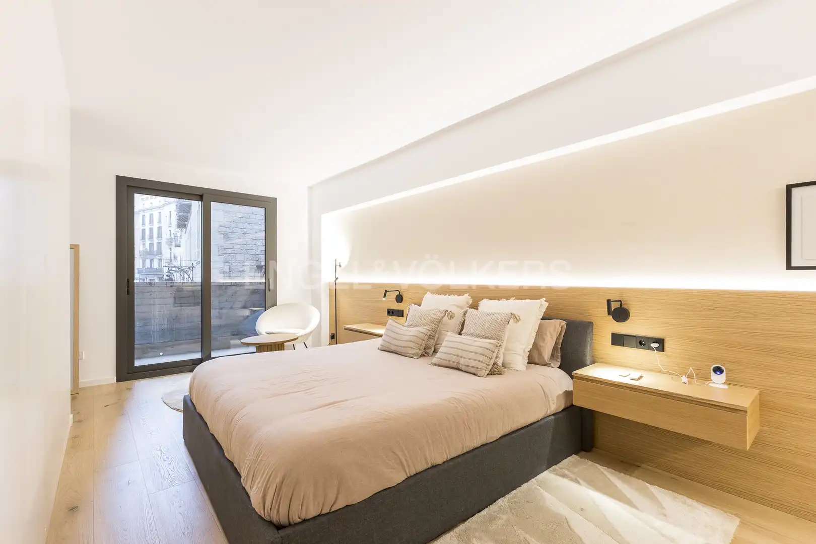 Schlafzimmer von Wohnung zur Miete in Barcelona mit Klimaanlage, Heizung und Parkett