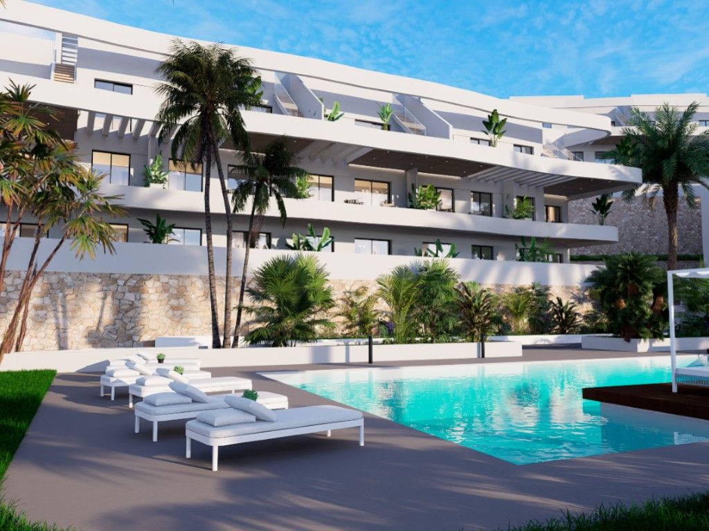 Vista exterior de Apartament en venda en Finestrat amb Piscina