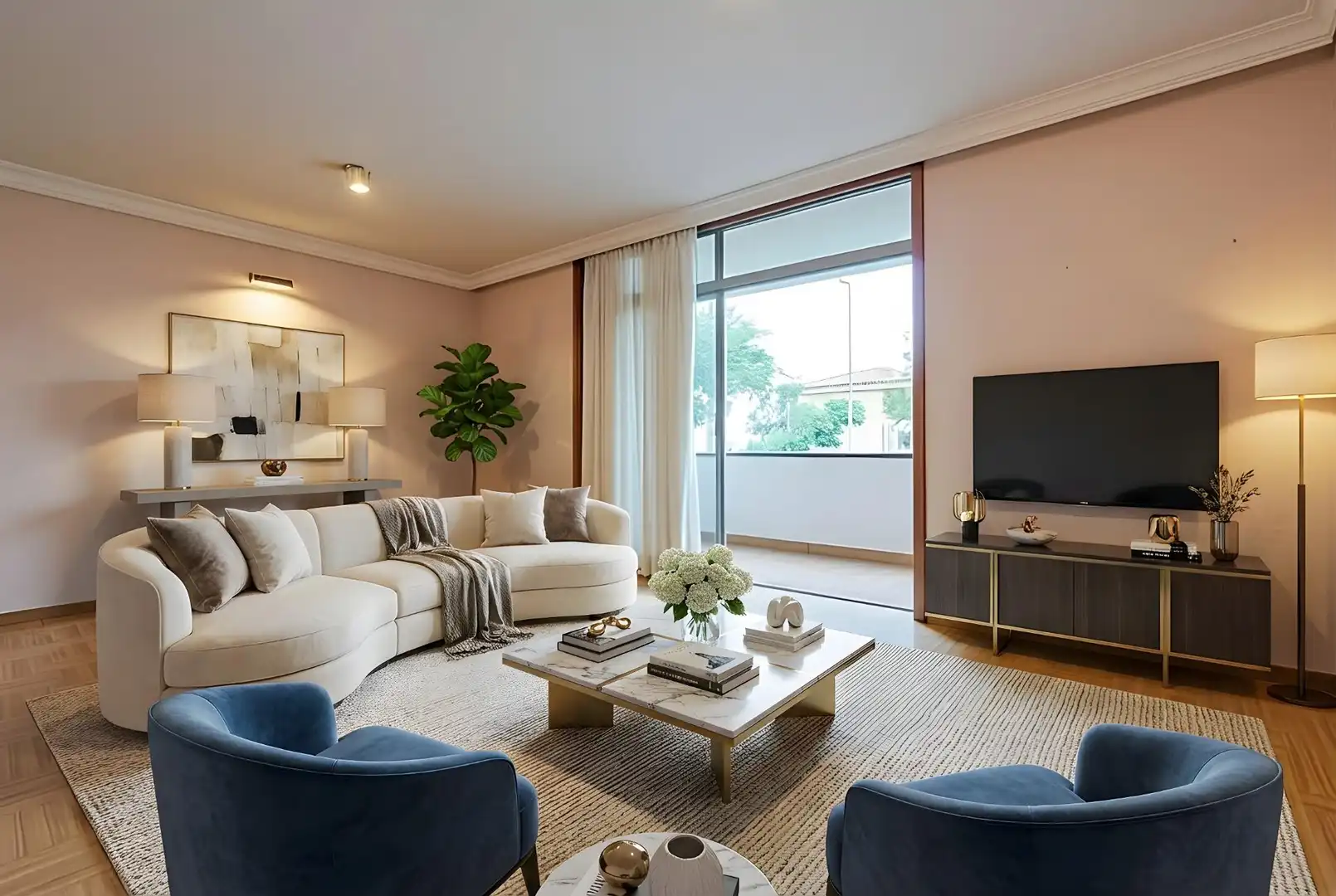 Sala d'estar de Casa adosada en venda en Las Palmas de Gran Canaria amb Jardí privat, Parquet i Terrassa