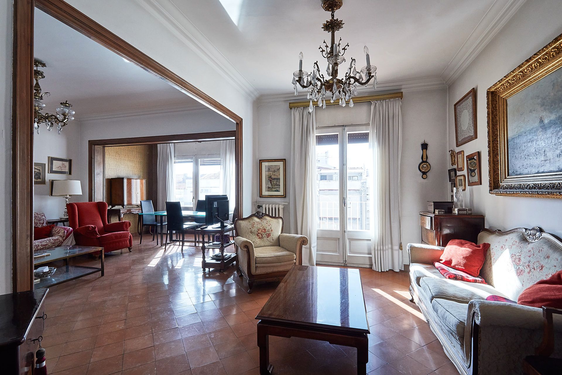 Living room of Flat for sale in  Barcelona Capital  with Heating and Balcony