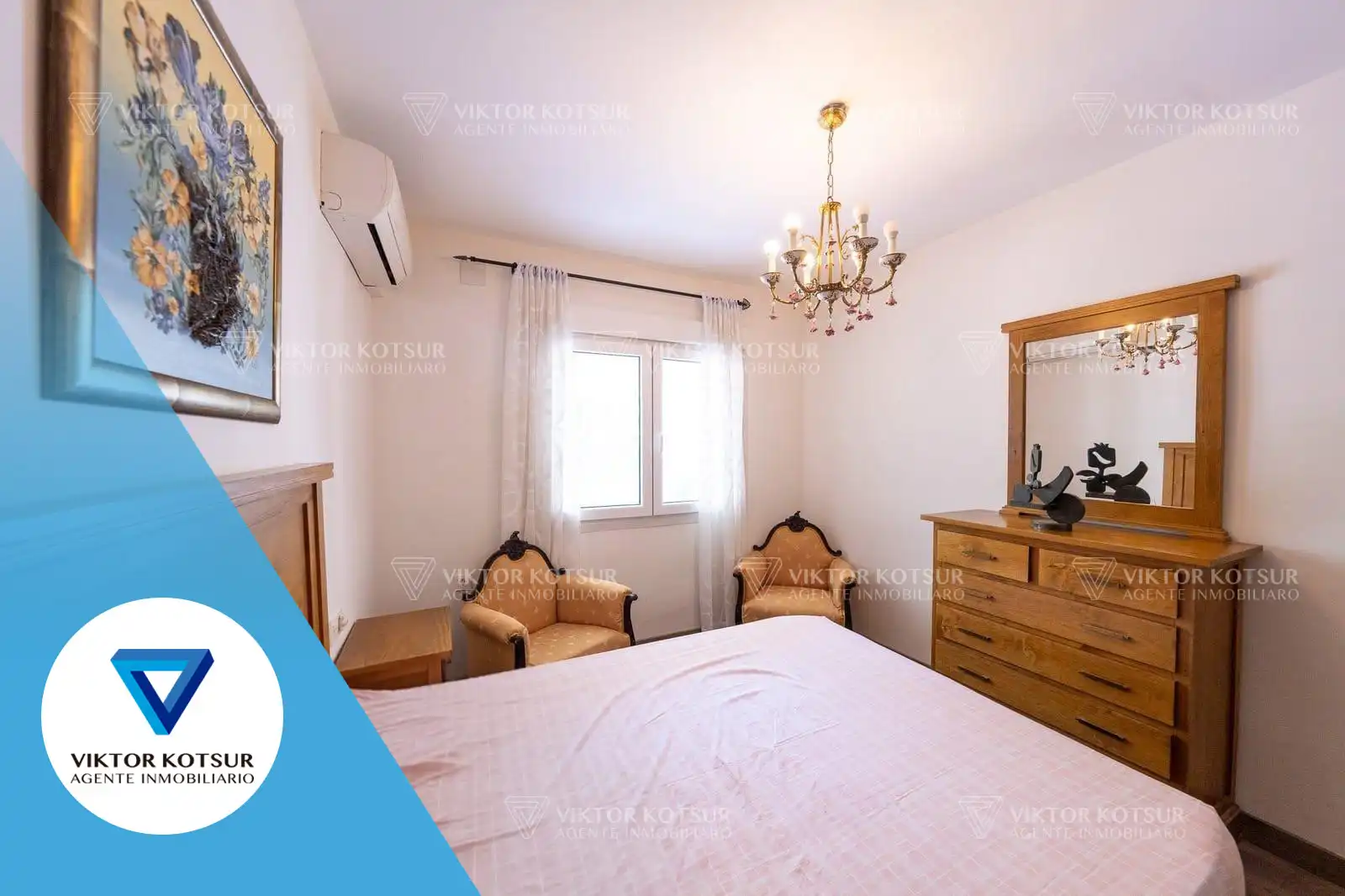 Dormitori de Apartament en venda en Roquetas de Mar amb Aire condicionat, Parquet i Terrassa
