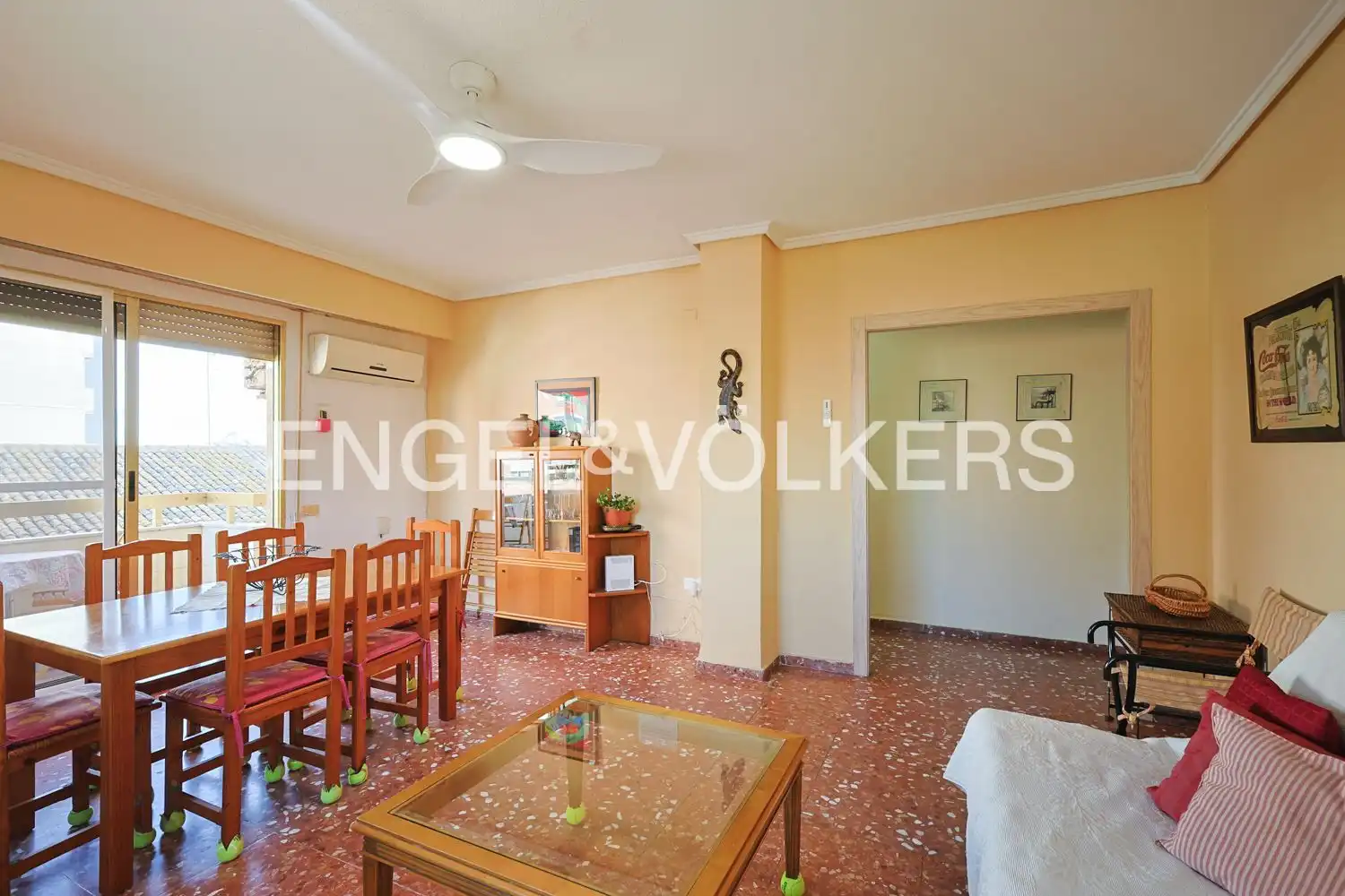 Wohnzimmer von Wohnung zur Miete in Valencia mit Klimaanlage, Heizung und Möbliert
