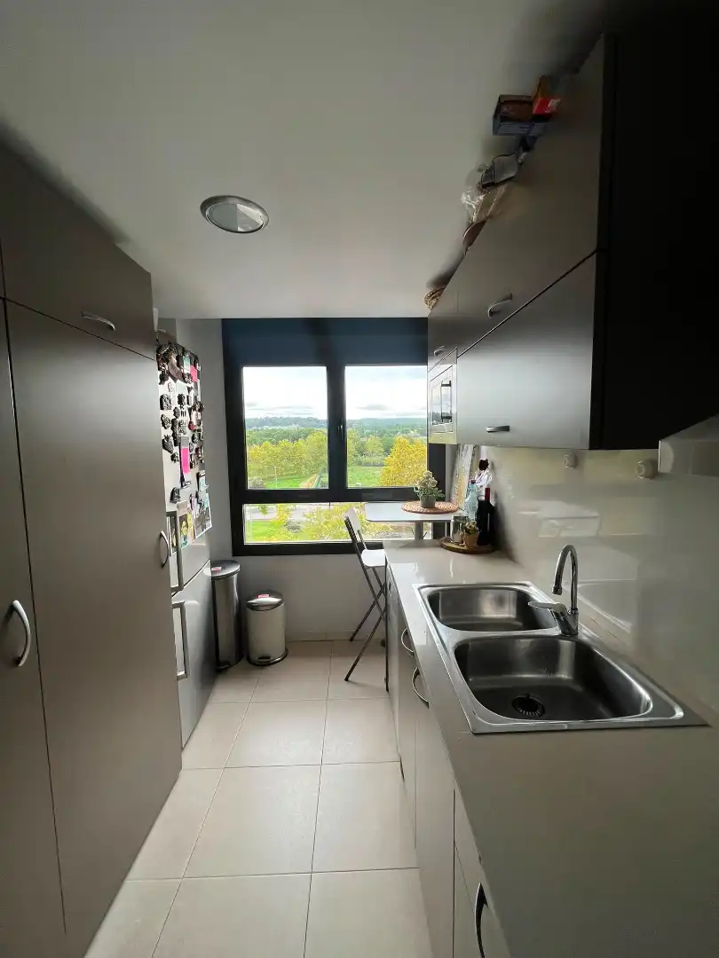 Küche von Wohnung zur Miete in Sant Cugat del Vallès mit Klimaanlage, Parkett und Terrasse