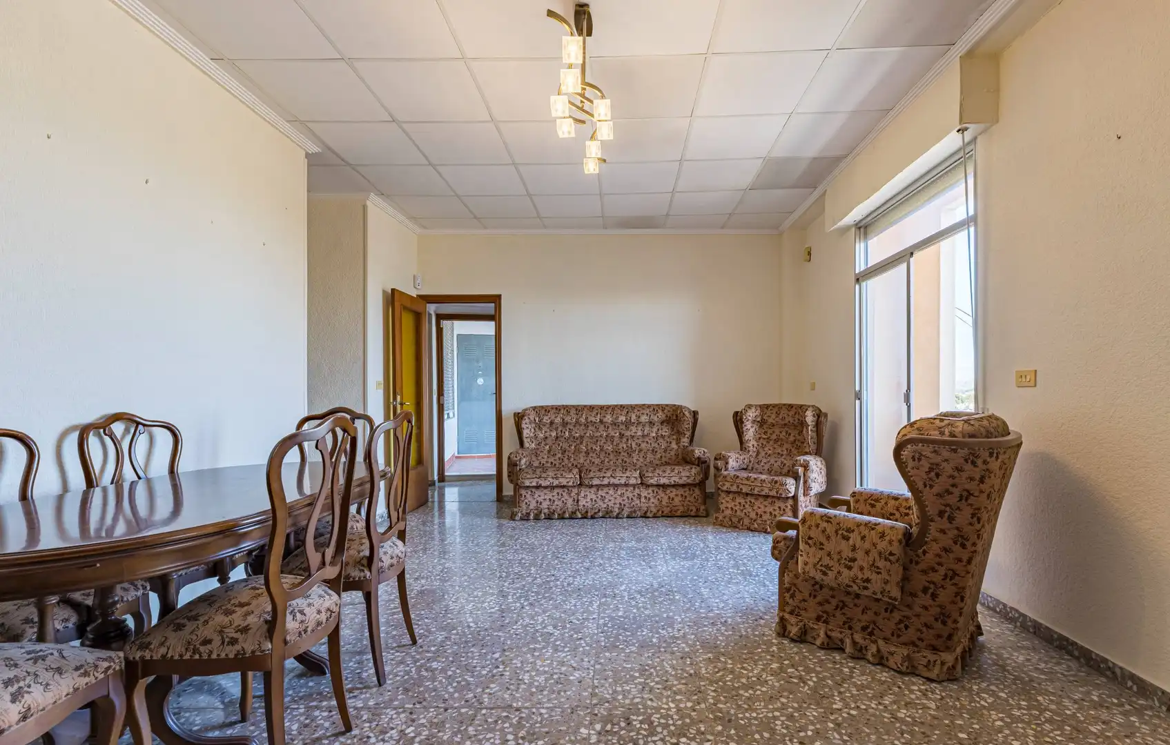 Sala de estar de Piso en venta en Murcia con Terraza, Amueblado y Balcón