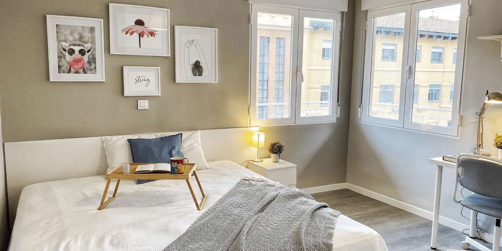Bedroom of Apartment to share in  Madrid Capital  with Air Conditioner and Terrace