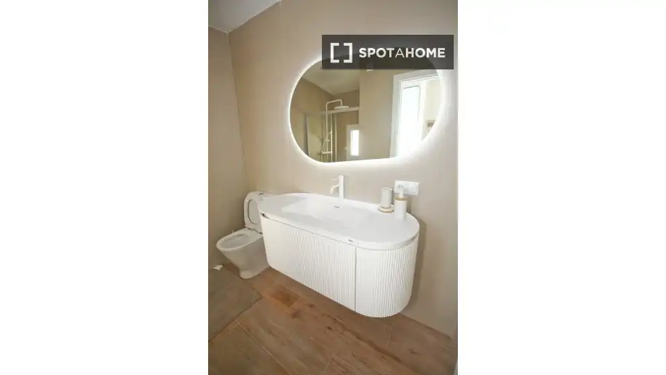 Bathroom of Flat for rent in Puçol  with Air Conditioner, Heating and Furnished