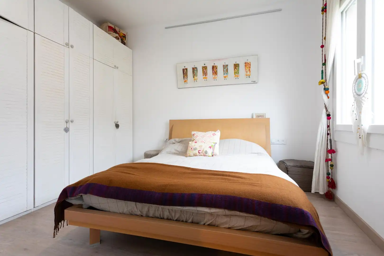 Schlafzimmer von Wohnung zum Verkauf in Barcelona mit Klimaanlage, Heizung und Parkett