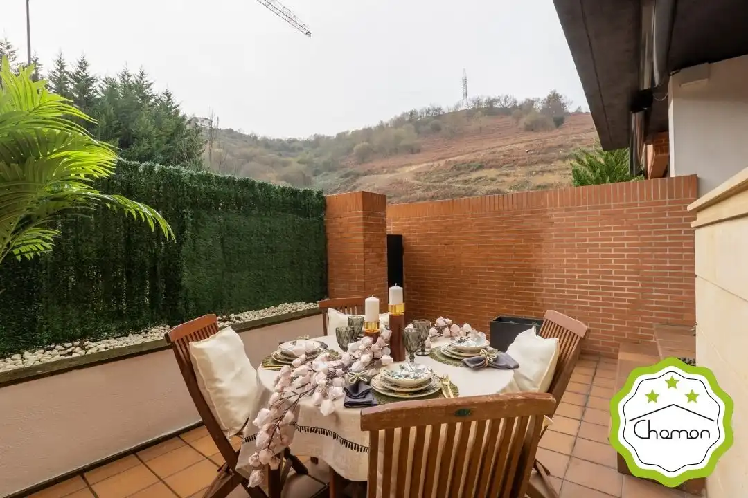 Terraza de Casa adosada en venta en Bilbao  con Calefacción, Jardín privado y Terraza