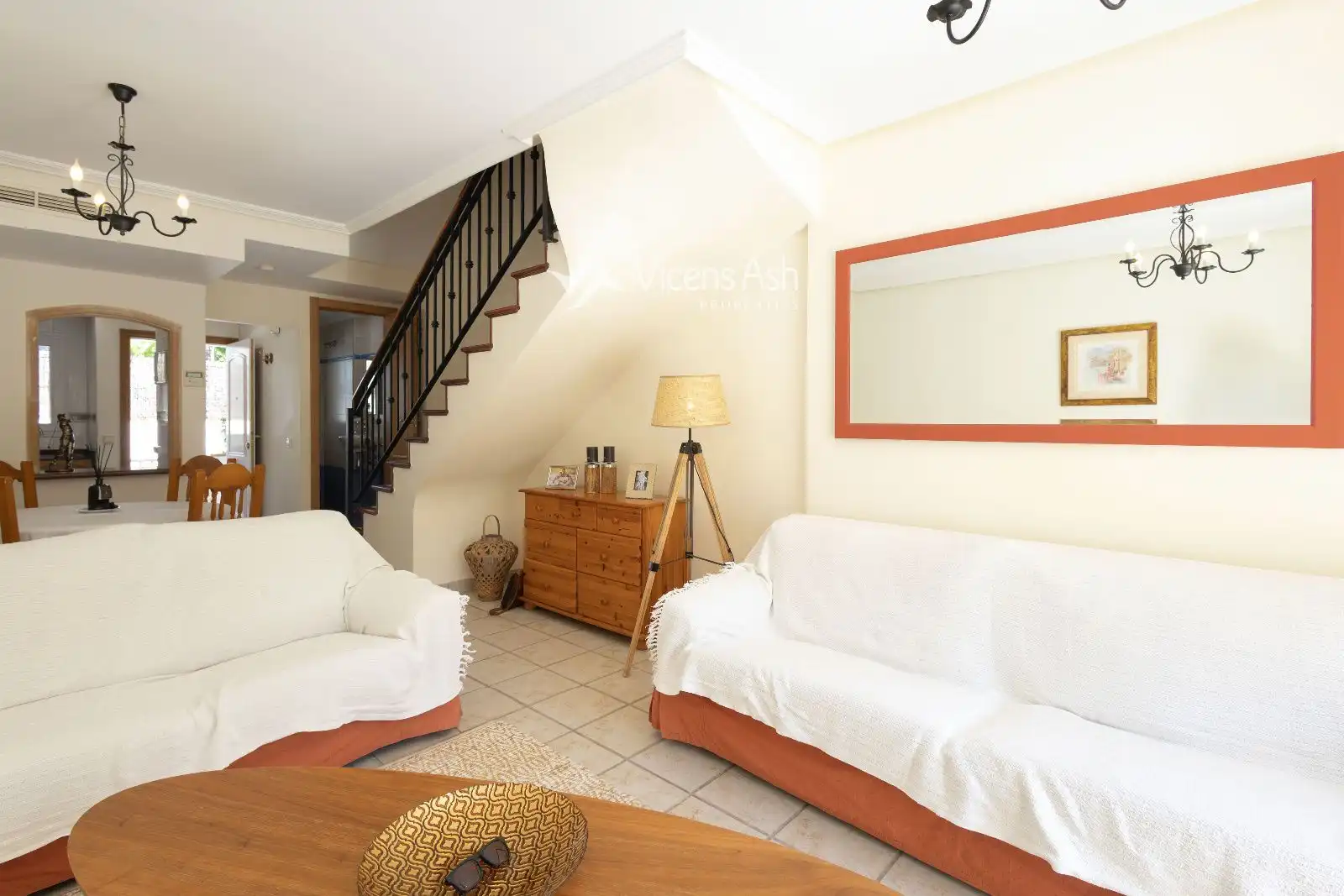 Sala d'estar de Casa adosada en venda en Jávea / Xàbia amb Calefacció, Piscina i Piscina comunitària