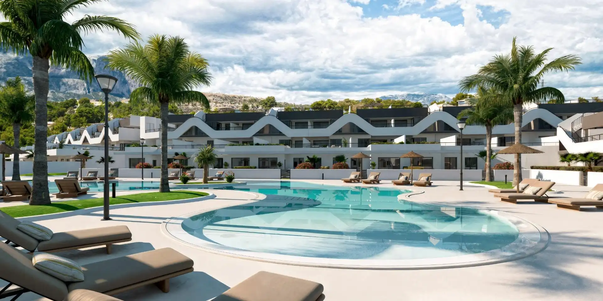 Piscina de Apartament en venda en L'Alfàs del Pi amb Jardí privat, Terrassa i Piscina
