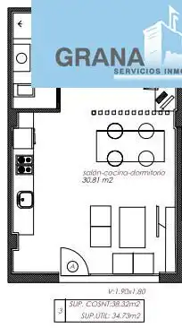 Study for sale in Granada  with Air Conditioner, Heating and Furnished