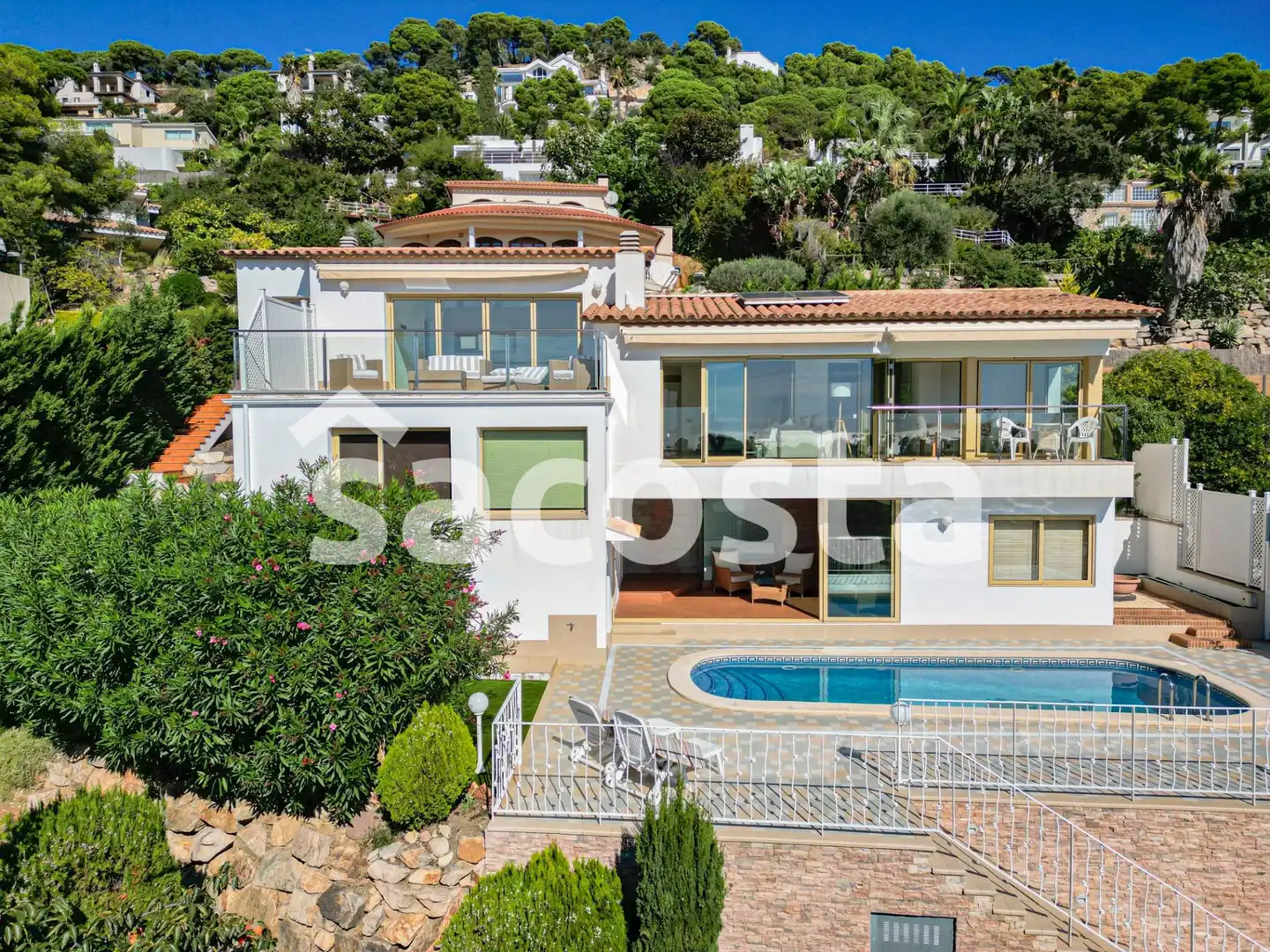 Vista exterior de Casa o chalet en venta en Blanes con Terraza, Piscina y Amueblado