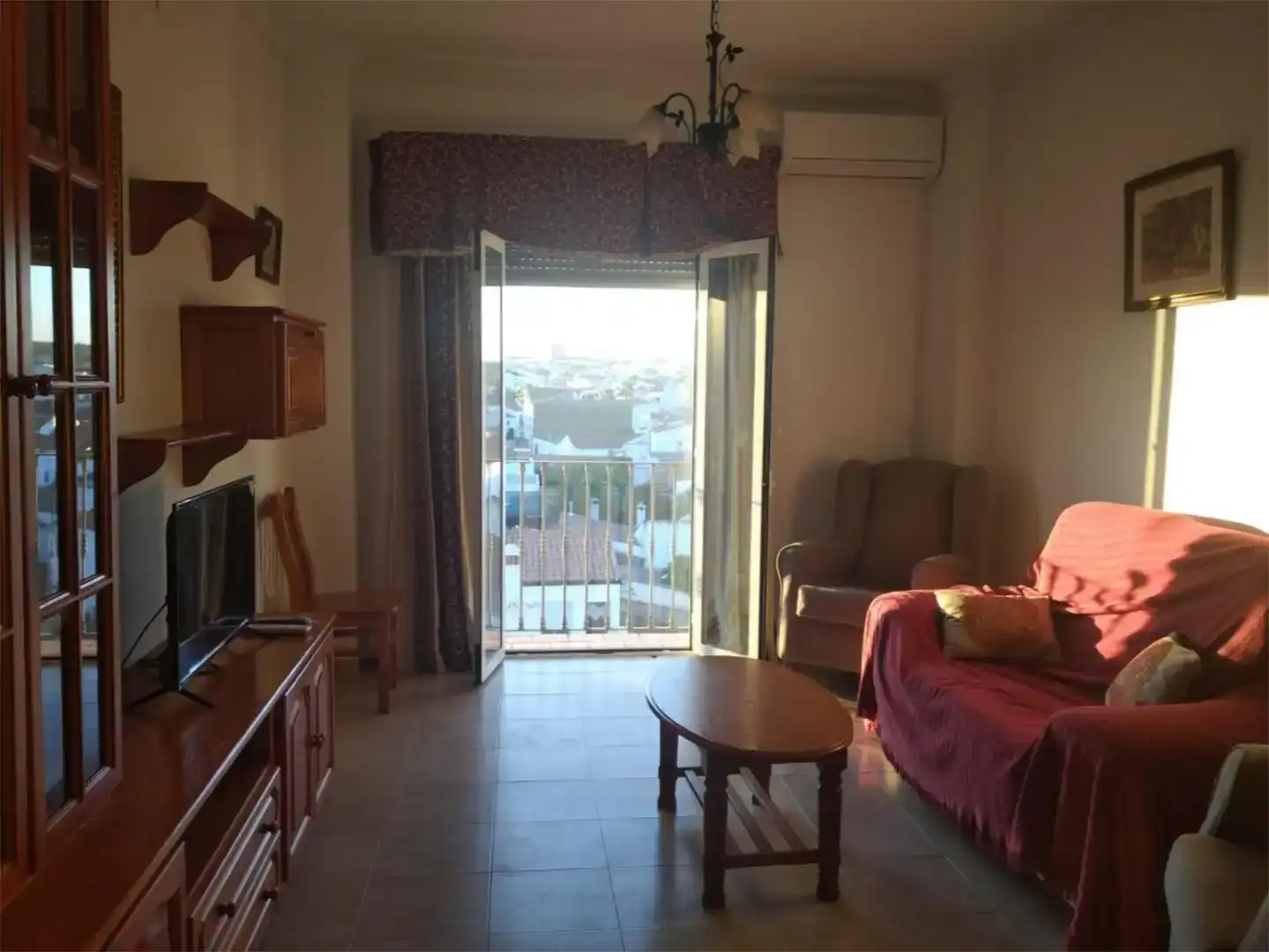 Schlafzimmer von Wohnung zur Miete in Fregenal de la Sierra mit Klimaanlage und Balkon