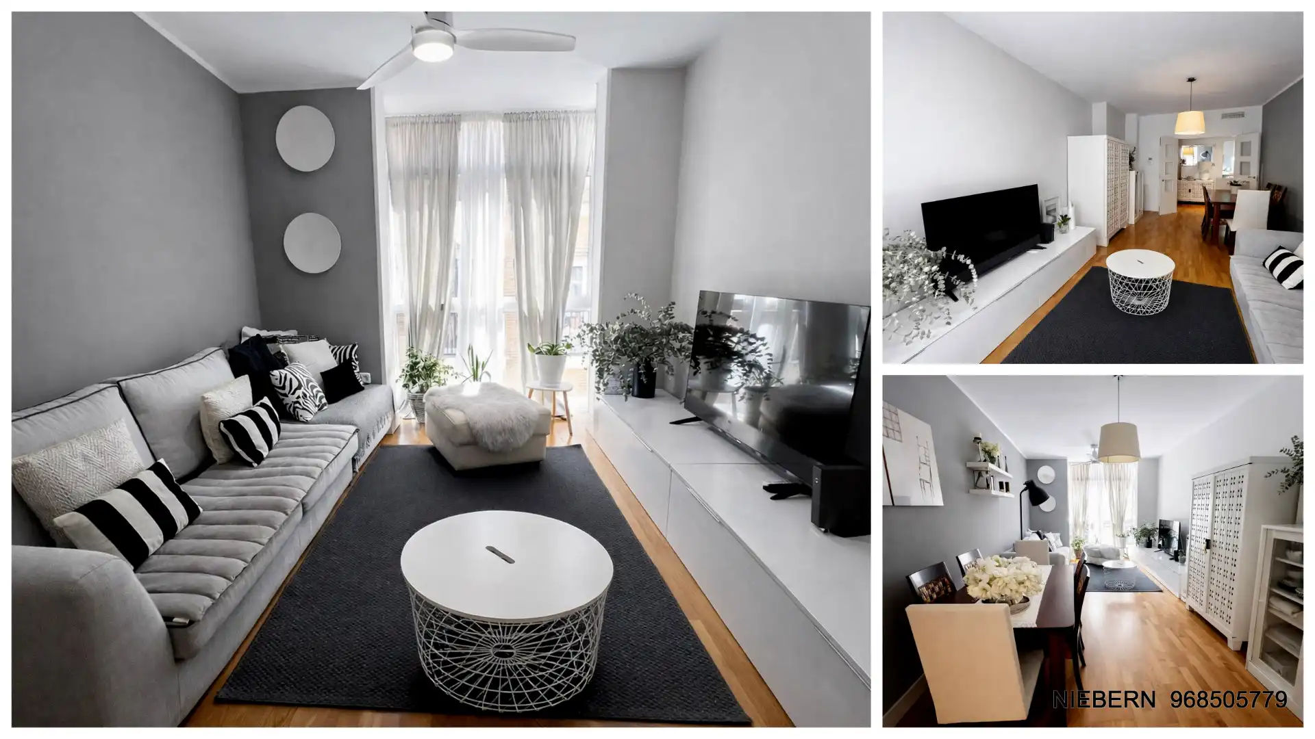 Sala de estar de Piso en venta en Cartagena con Aire acondicionado, Parquet y Amueblado