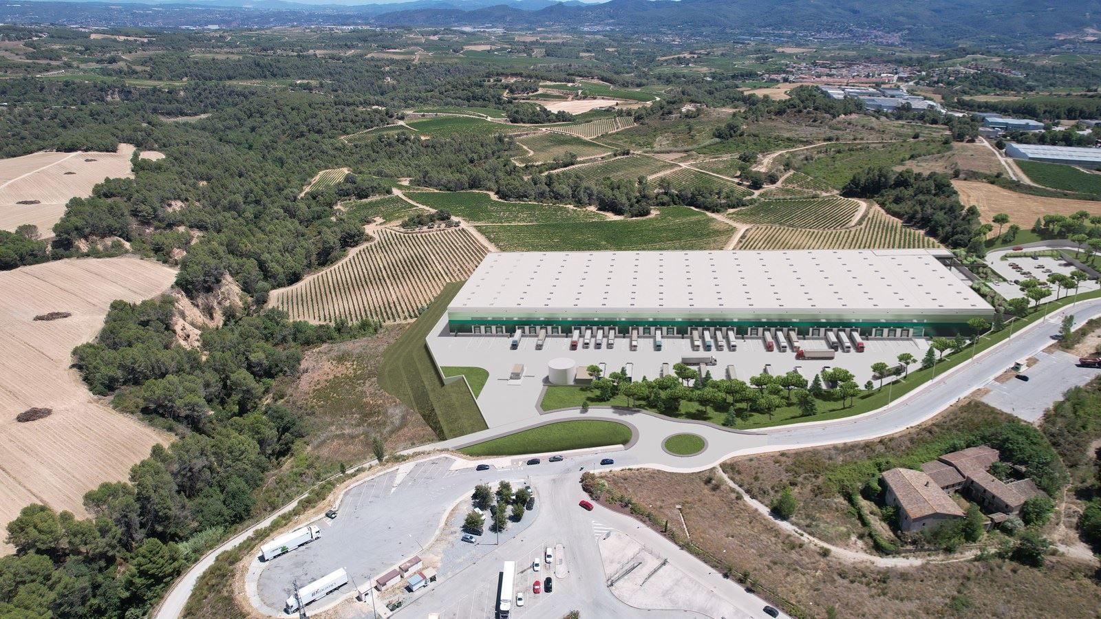 Vista exterior de Nau industrial de lloguer en Masquefa