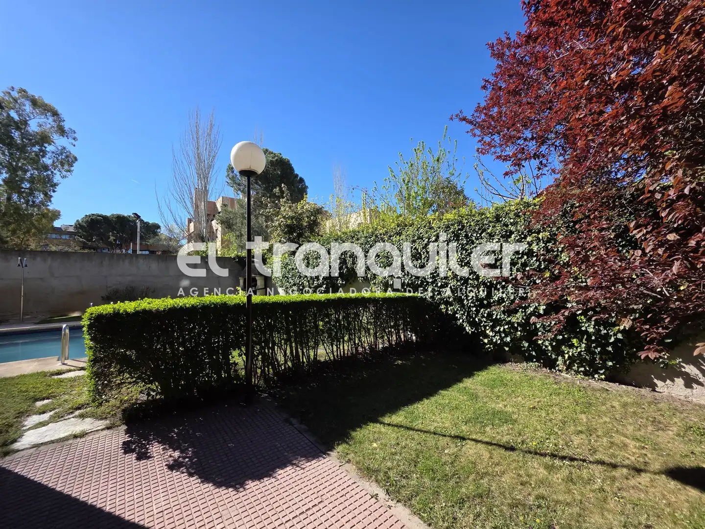 Vista exterior de Pis de lloguer en Madrid amb Aire condicionat, Parquet i Piscina