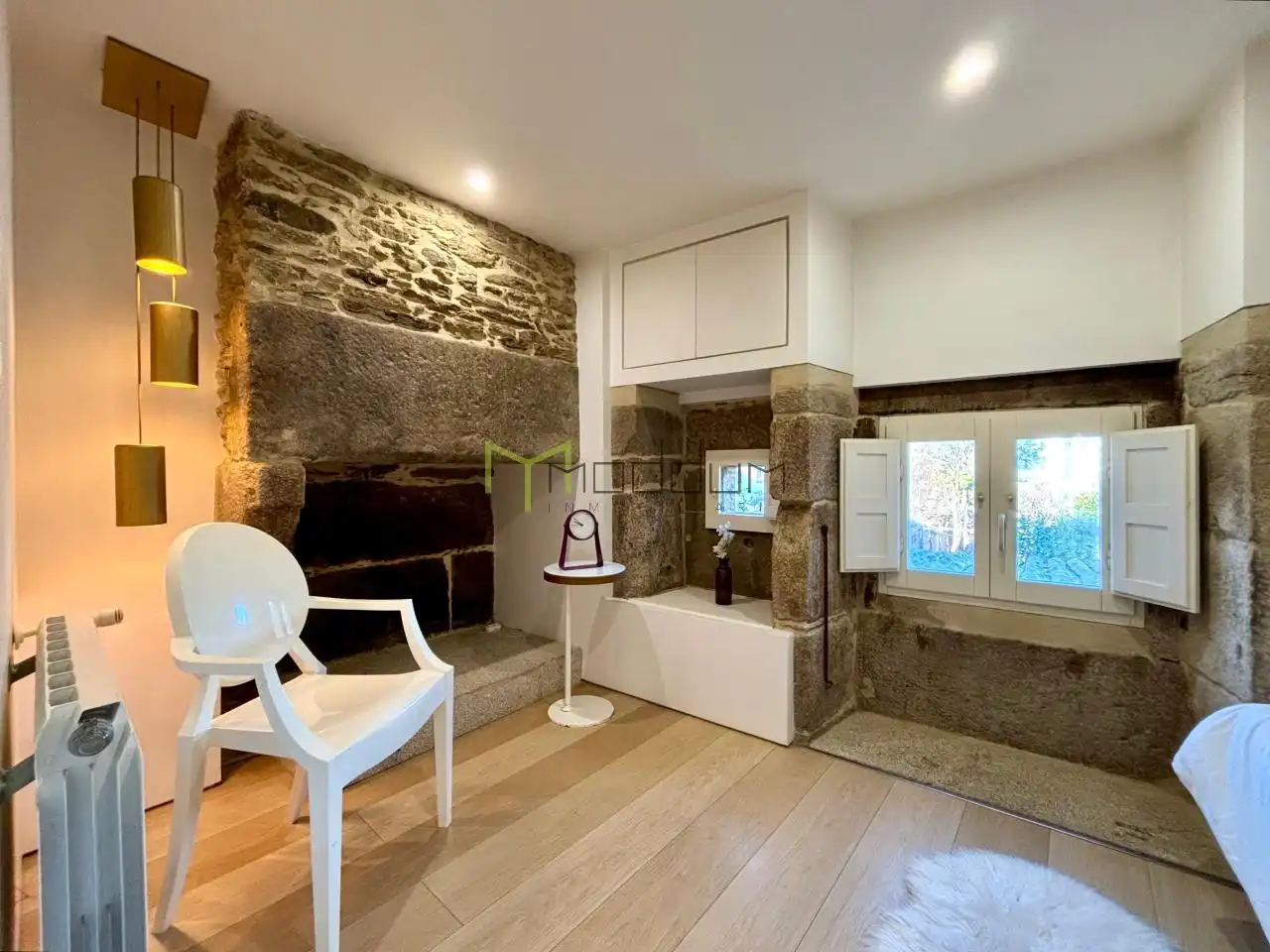 Sala de estar de Casa o chalet en venta en Santiago de Compostela  con Calefacción, Jardín privado y Amueblado