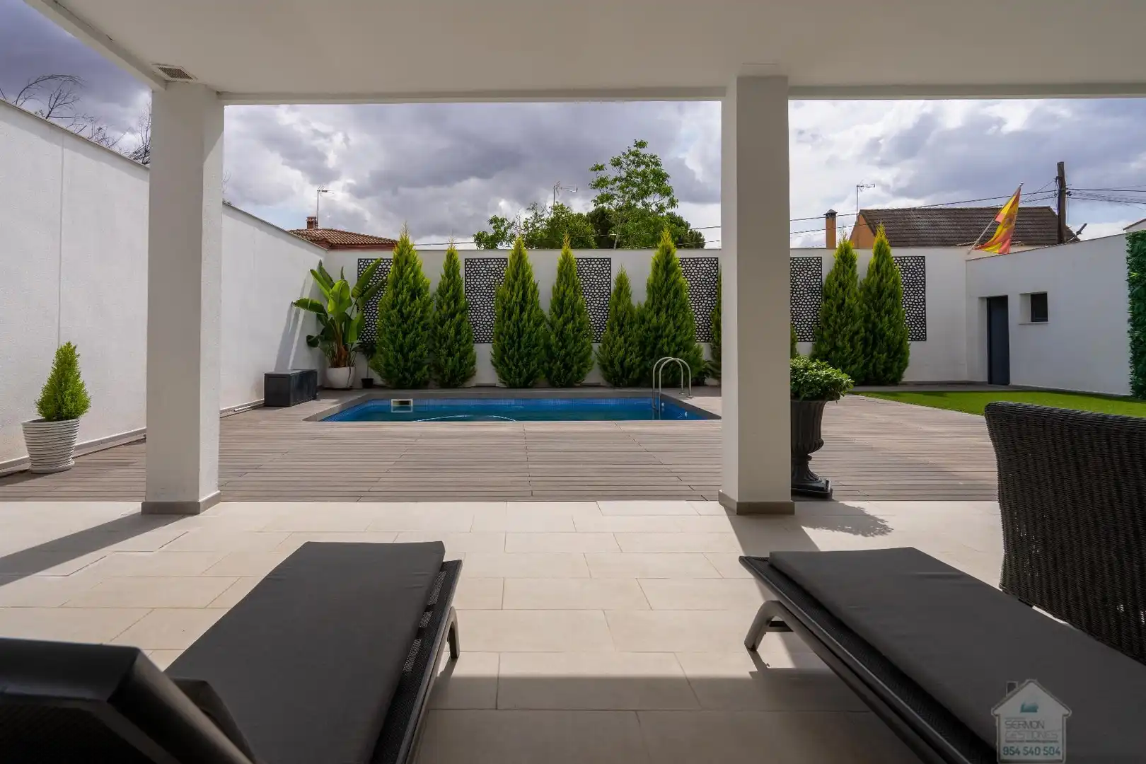 Terrace of Houses for rent in Dos Hermanas  with Air Conditioner, Heating and Swimming Pool