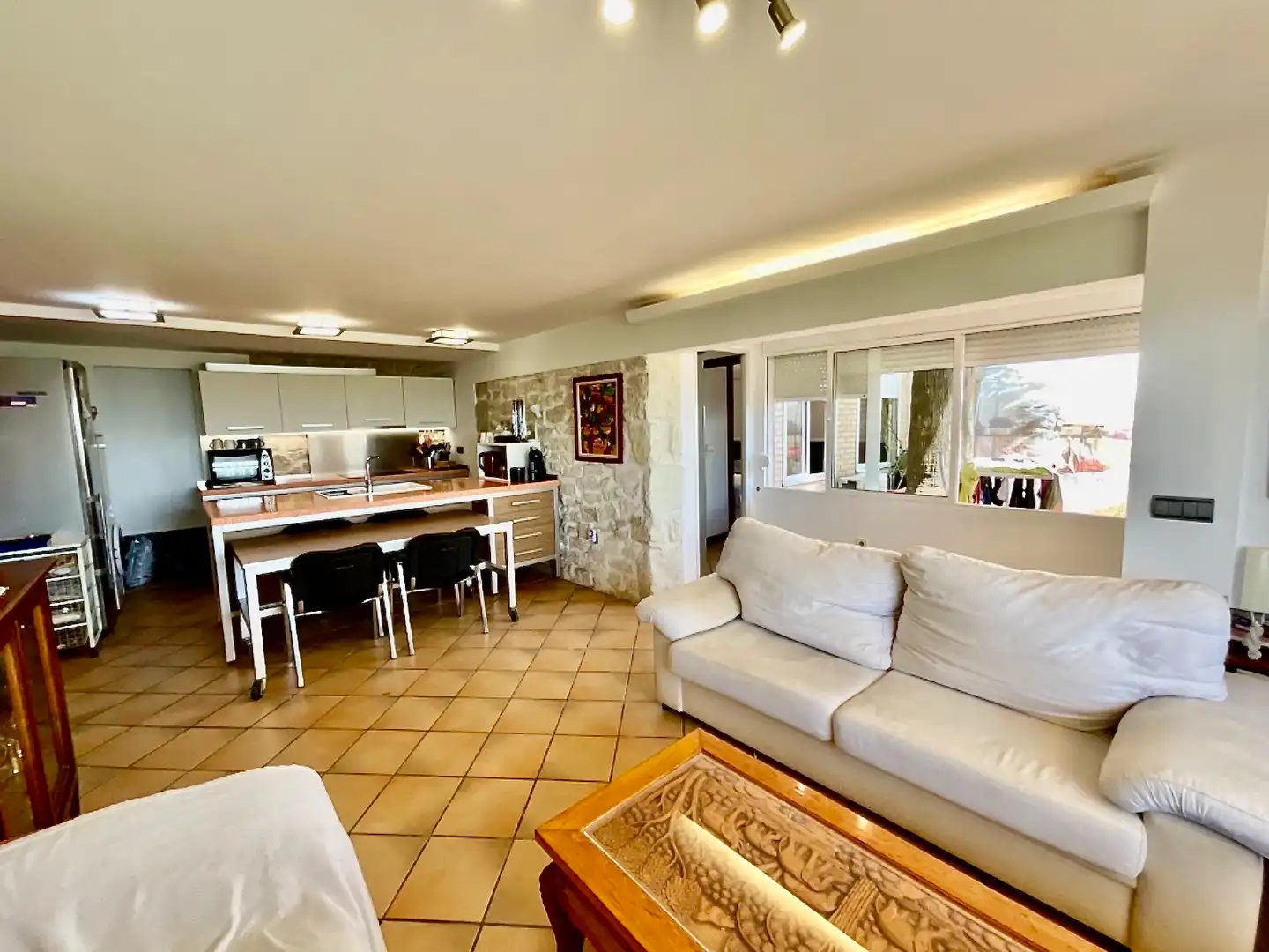 Wohnzimmer von Wohnung zum Verkauf in Alicante / Alacant mit Klimaanlage und Terrasse