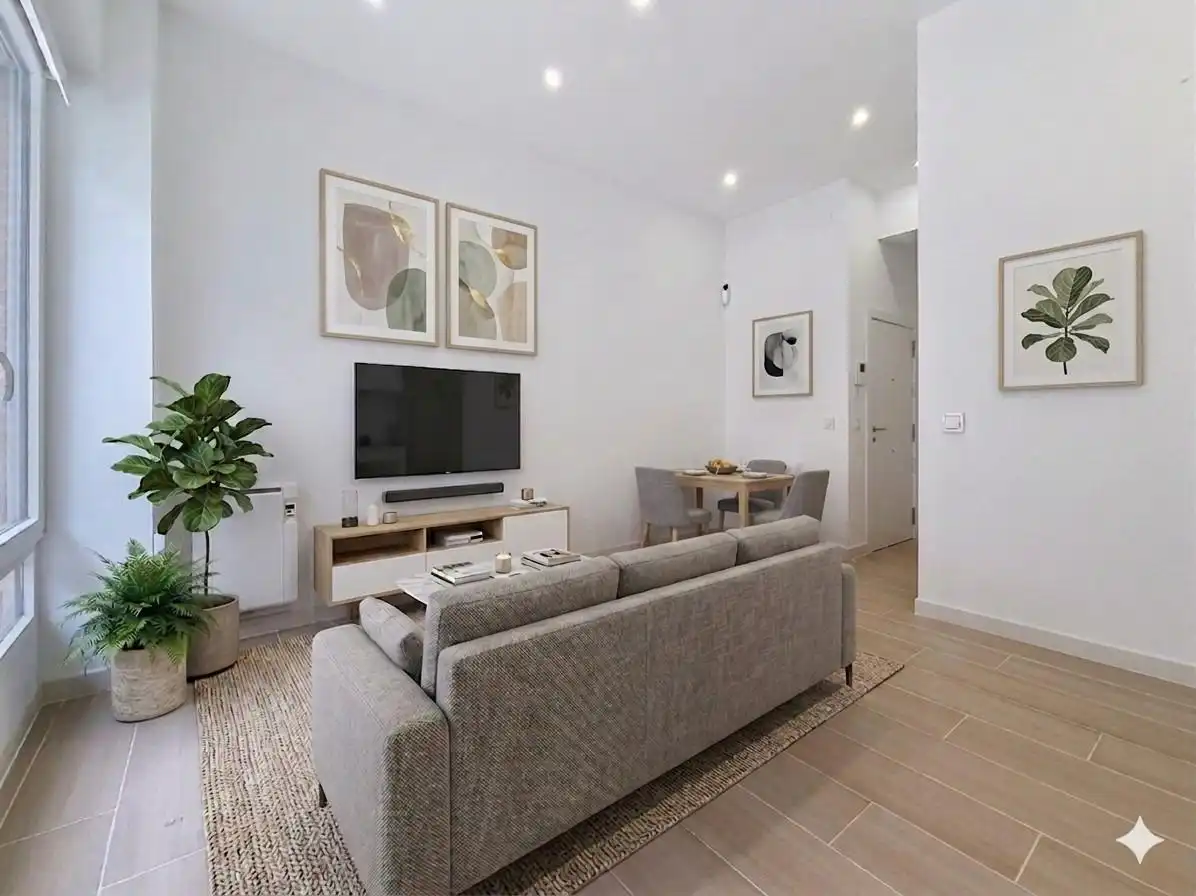 Sala de estar de Piso en venta en Madrid con Calefacción y Alarma