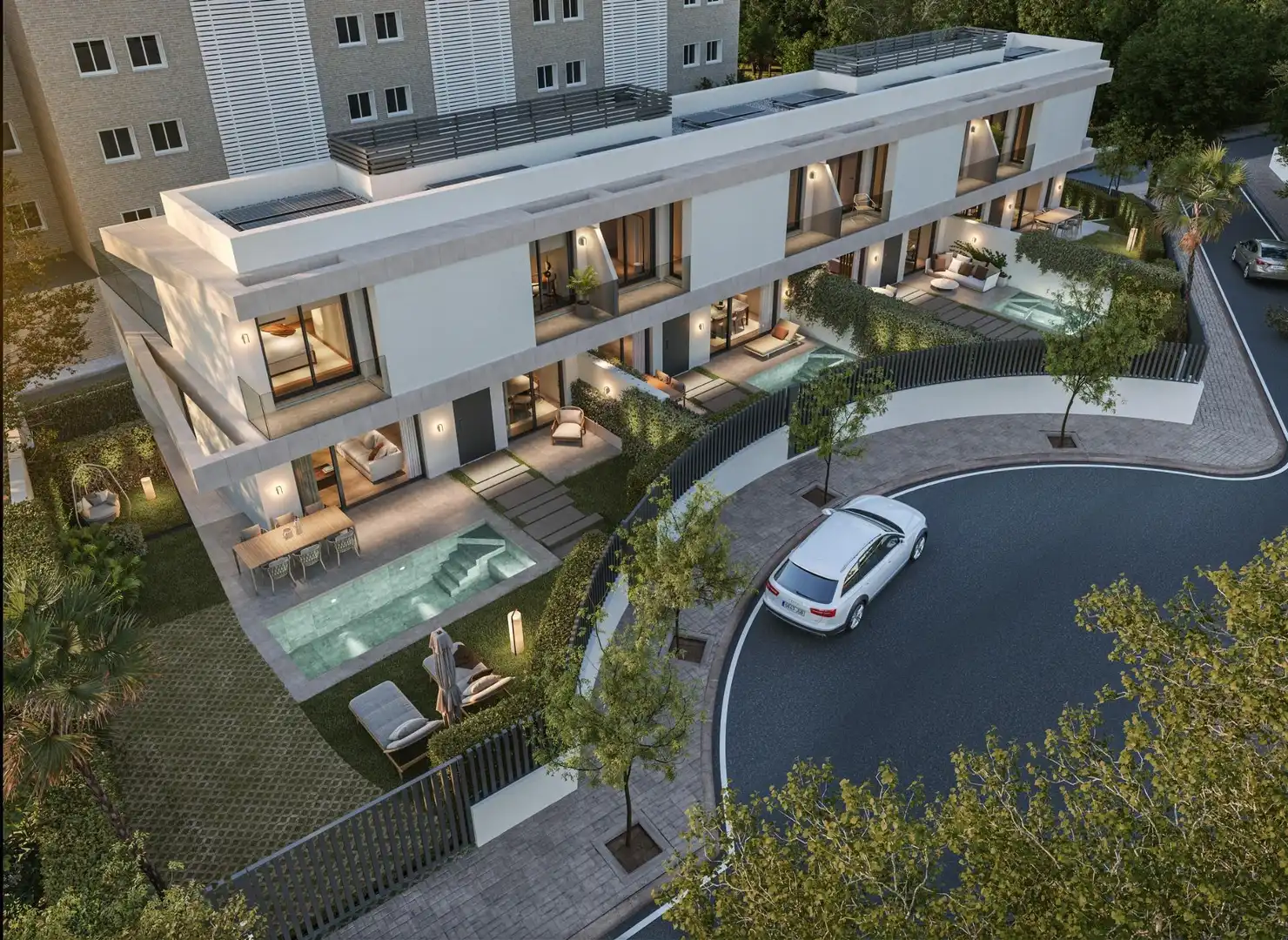 Vista exterior de Casa adosada en venta en Málaga con Aire acondicionado, Calefacción y Jardín privado