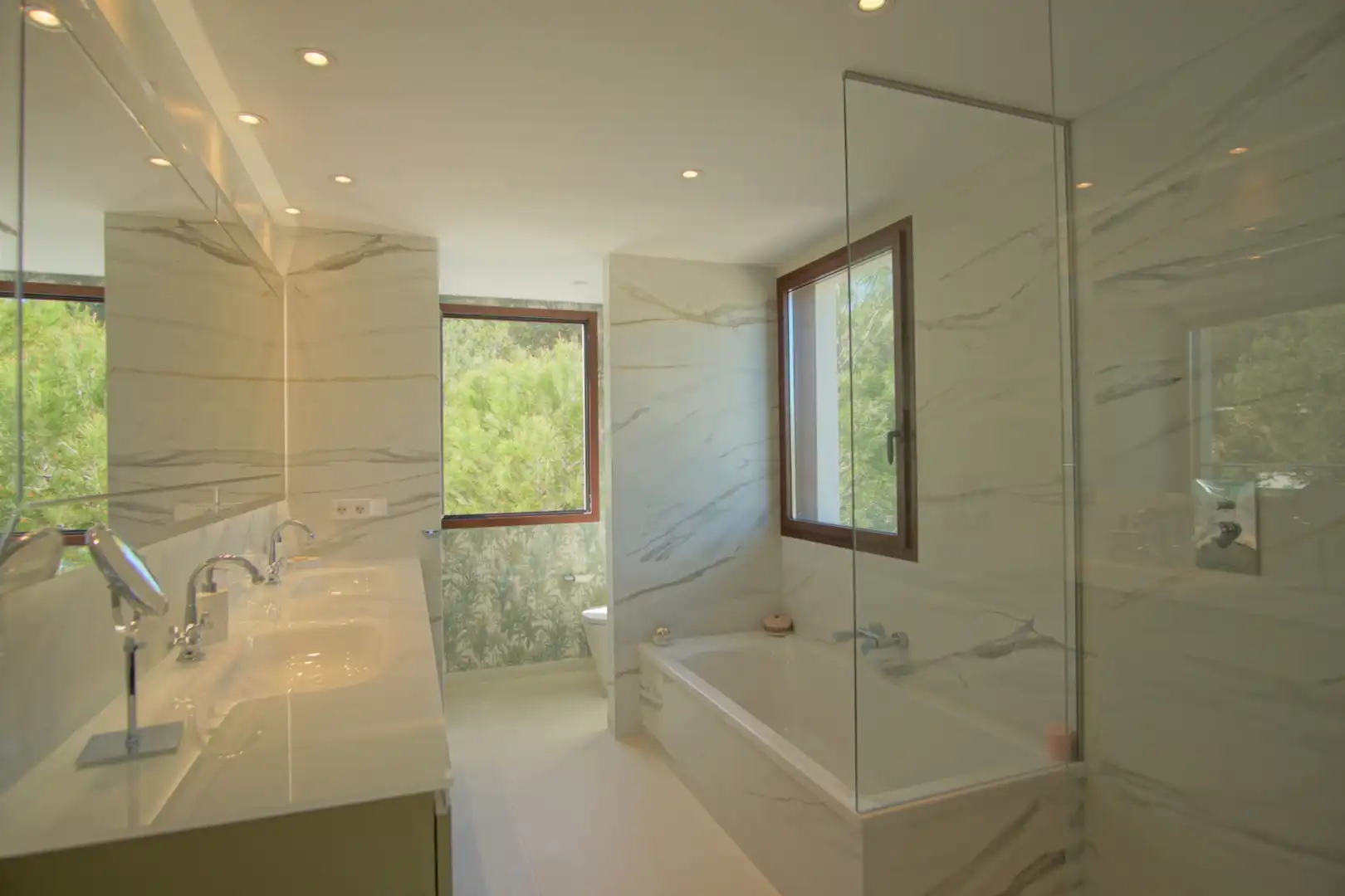 Badezimmer von Haus oder Chalet zur Miete in Dénia mit Klimaanlage, Heizung und Privatgarten
