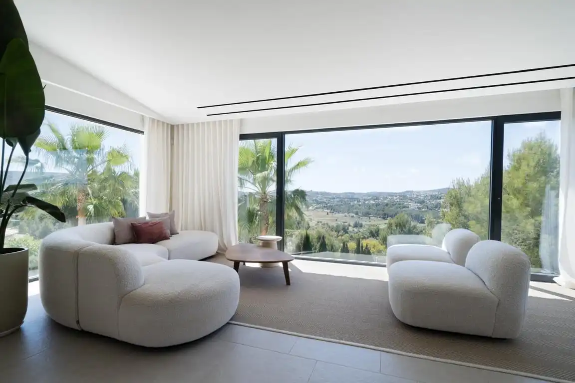 Sala de estar de Casa o chalet de alquiler en Jávea / Xàbia con Aire acondicionado, Jardín privado y Amueblado